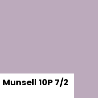 Color chip: Munsell 10P 7/2