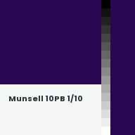 Color chip: Munsell 10PB 1/10