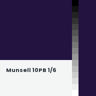 Color chip: Munsell 10PB 1/6