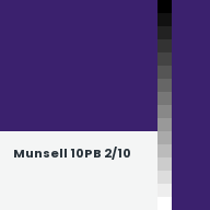 Color chip: Munsell 10PB 2/10