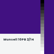 Color chip: Munsell 10PB 2/14