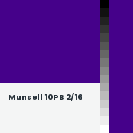 Color chip: Munsell 10PB 2/16