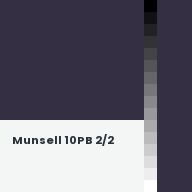Color chip: Munsell 10PB 2/2