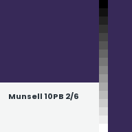 Color chip: Munsell 10PB 2/6