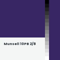 Color chip: Munsell 10PB 2/8