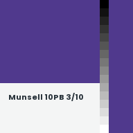 Color chip: Munsell 10PB 3/10