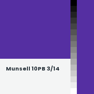 Color chip: Munsell 10PB 3/14