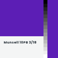 Color chip: Munsell 10PB 3/18