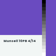 Color chip: Munsell 10PB 4/14