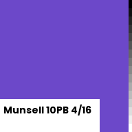 Color chip: Munsell 10PB 4/16