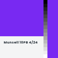 Color chip: Munsell 10PB 4/24