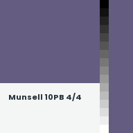 Color chip: Munsell 10PB 4/4