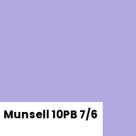 Color chip: Munsell 10PB 7/6