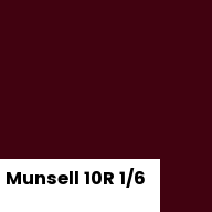 Color chip: Munsell 10R 1/6