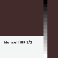 Color chip: Munsell 10R 2/2