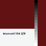 Color chip: Munsell 10R 2/8