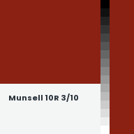 Color chip: Munsell 10R 3/10