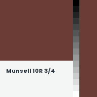 Color chip: Munsell 10R 3/4