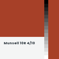Color chip: Munsell 10R 4/10
