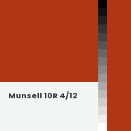 Color chip: Munsell 10R 4/12