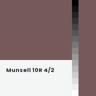 Color chip: Munsell 10R 4/2