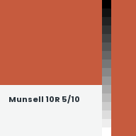 Color chip: Munsell 10R 5/10