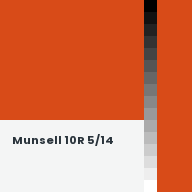 Color chip: Munsell 10R 5/14