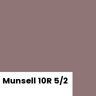 Color chip: Munsell 10R 5/2