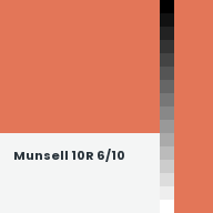 Color chip: Munsell 10R 6/10