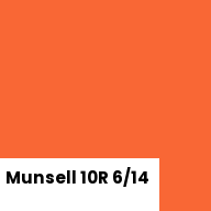 Color chip: Munsell 10R 6/14