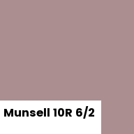 Color chip: Munsell 10R 6/2