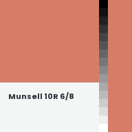 Color chip: Munsell 10R 6/8