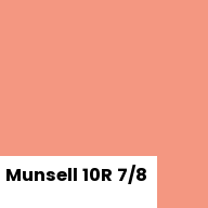 Color chip: Munsell 10R 7/8