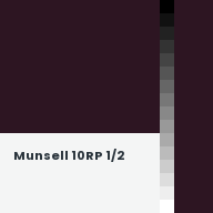 Color chip: Munsell 10RP 1/2