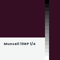 Color chip: Munsell 10RP 1/4