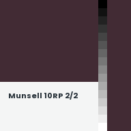 Color chip: Munsell 10RP 2/2