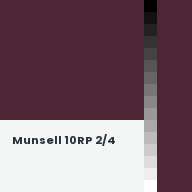 Color chip: Munsell 10RP 2/4