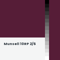 Color chip: Munsell 10RP 2/6