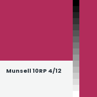 Color chip: Munsell 10RP 4/12