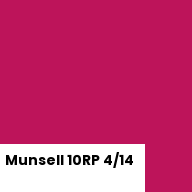 Color chip: Munsell 10RP 4/14