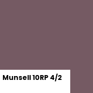 Color chip: Munsell 10RP 4/2