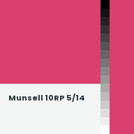 Color chip: Munsell 10RP 5/14