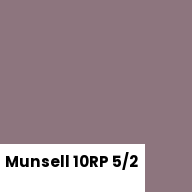 Color chip: Munsell 10RP 5/2
