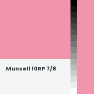 Color chip: Munsell 10RP 7/8