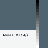 Color chip: Munsell 2.5B 4/2