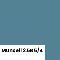 Color chip: Munsell 2.5B 5/4