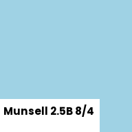 Color chip: Munsell 2.5B 8/4