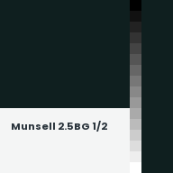 Color chip: Munsell 2.5BG 1/2