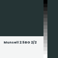 Color chip: Munsell 2.5BG 2/2