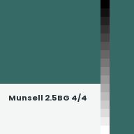 Color chip: Munsell 2.5BG 4/4